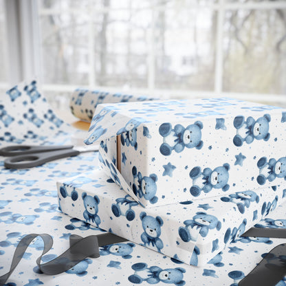 Blue Bear Hugs Gift Wrap for All Occasions