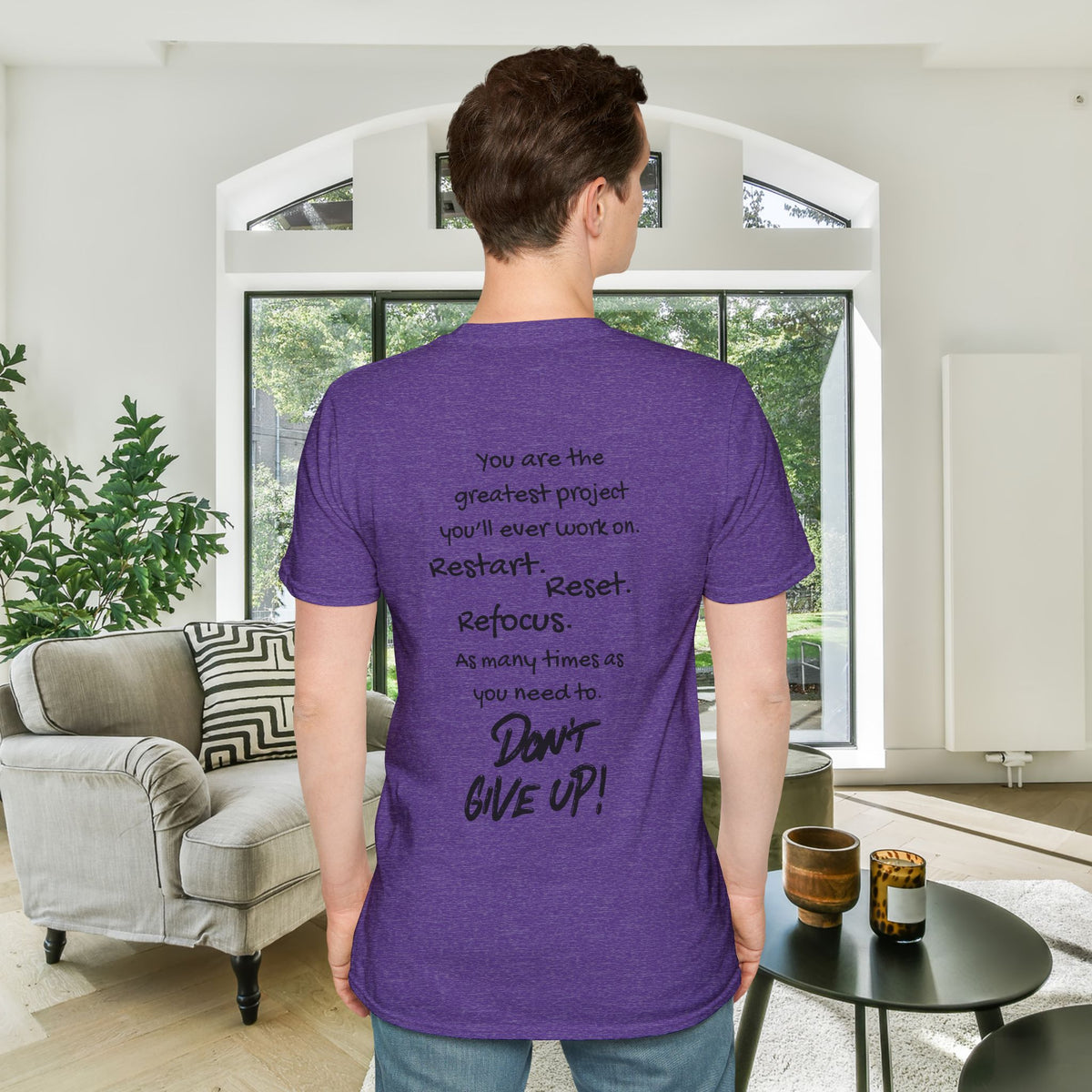 Restart Reset Refocus Adult T-shirt