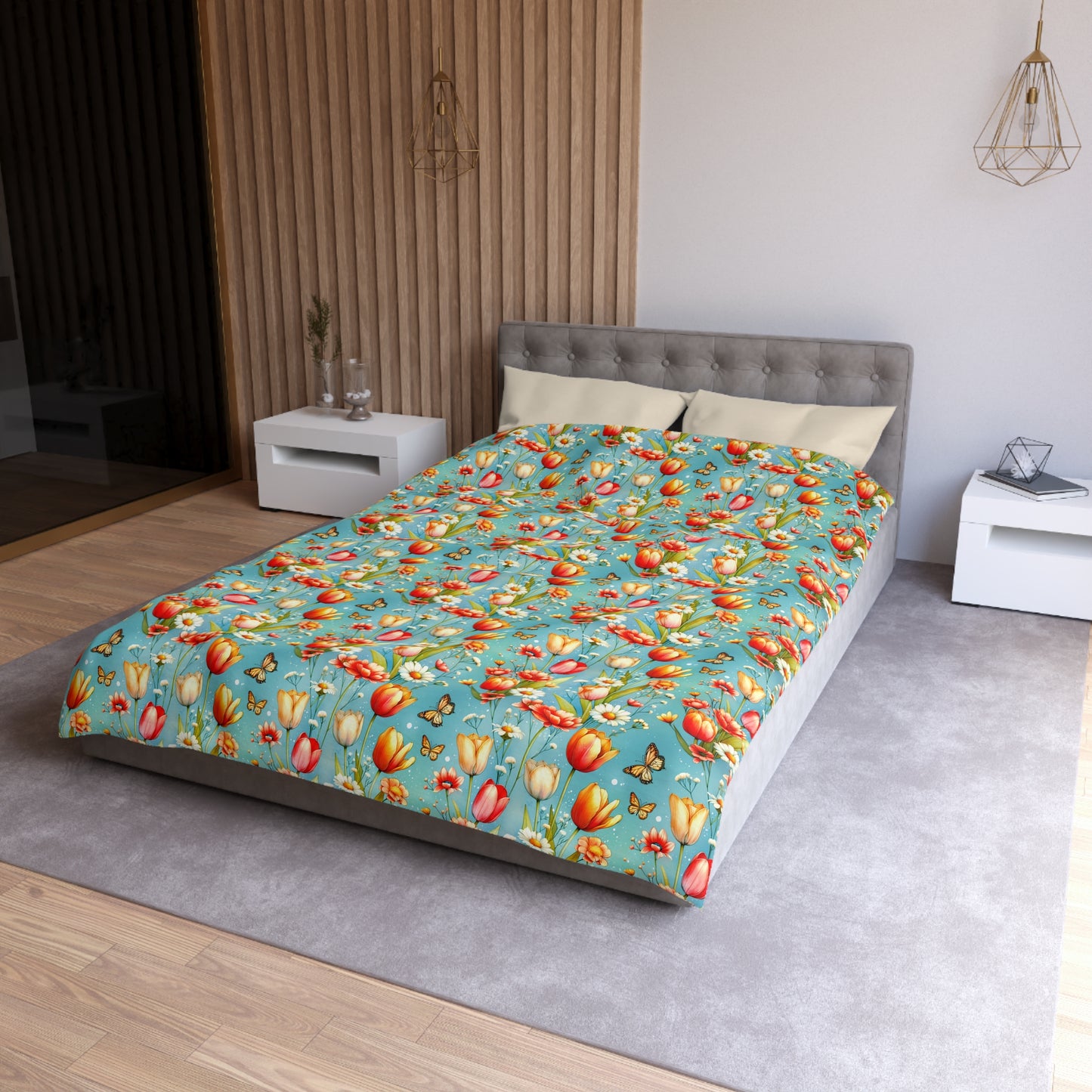 Butterfly Bloom Microfiber Duvet Cover