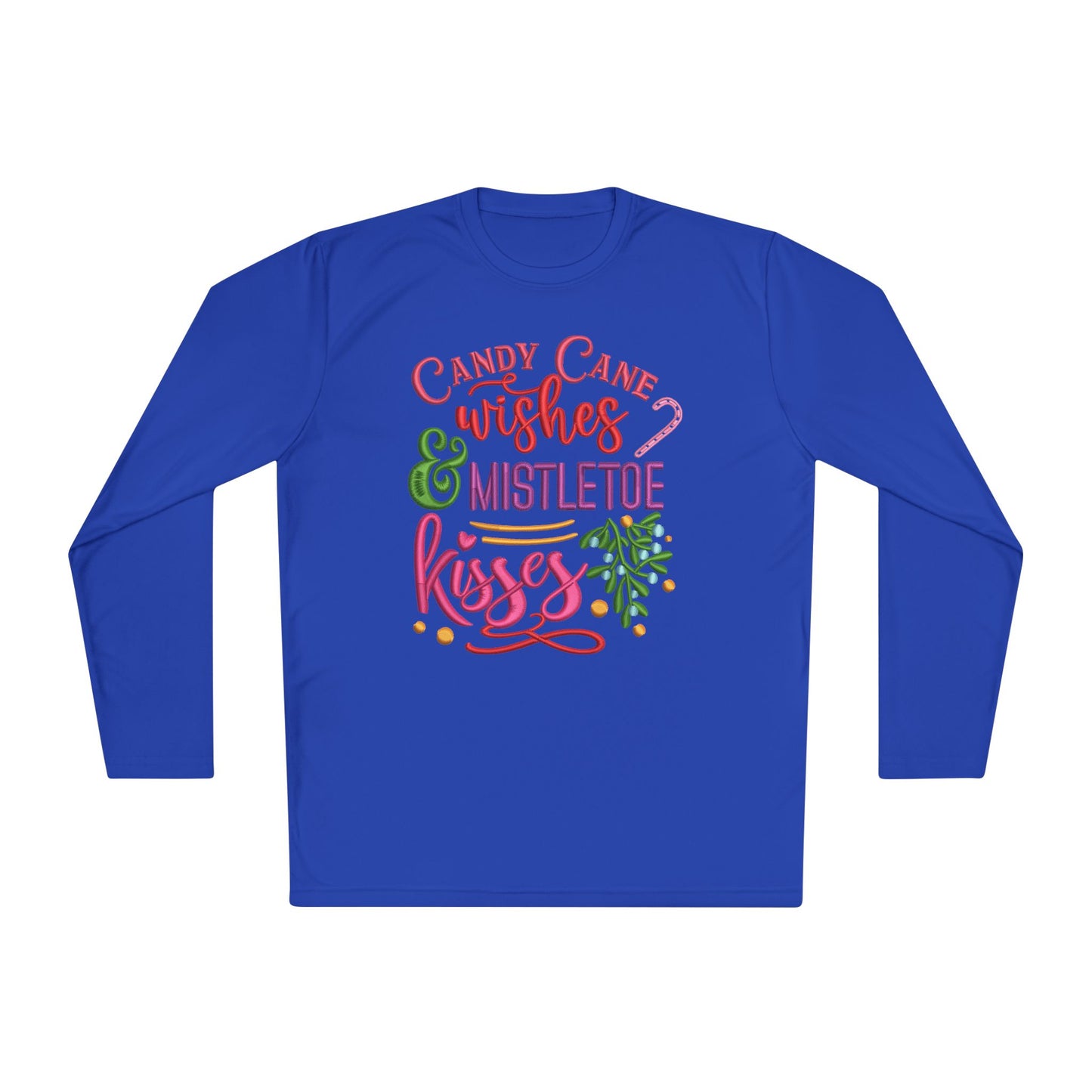 Candy Cane Wishes & Mistletoe Kisses Adult Long Sleeve Tee