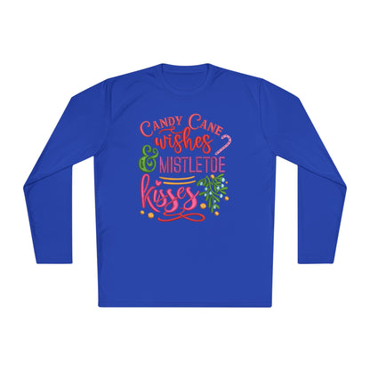 Candy Cane Wishes & Mistletoe Kisses Adult Long Sleeve Tee