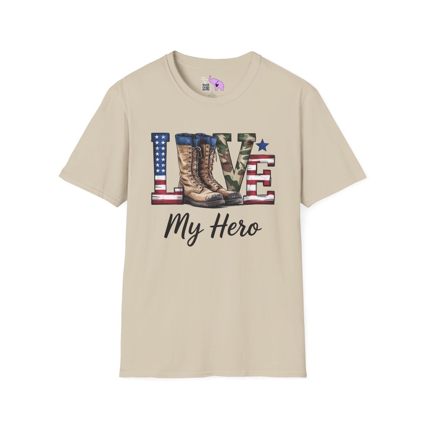 Love My Hero (Military Boots) Adult T-Shirt