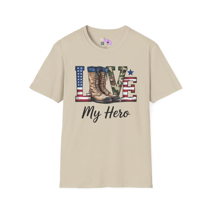 Love My Hero (Military Boots) Adult T-Shirt