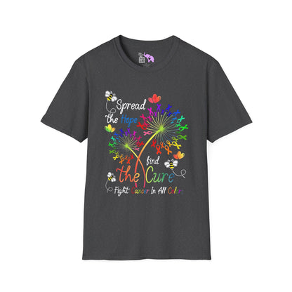 Fight Cancer in All Colors 3 Adult T-shirt