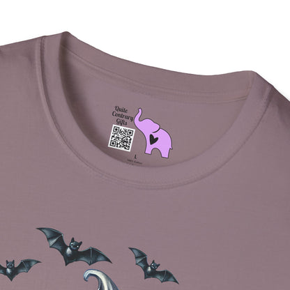 Cute Ice Cream Cone Skull w/Bats Adult T-shirt