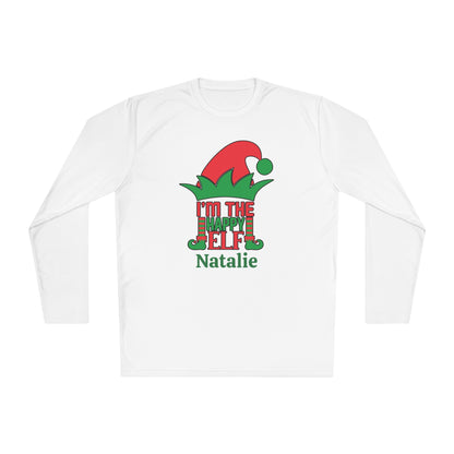 Personalized "I'm the Happy Elf" Adult Long Sleeve Tee
