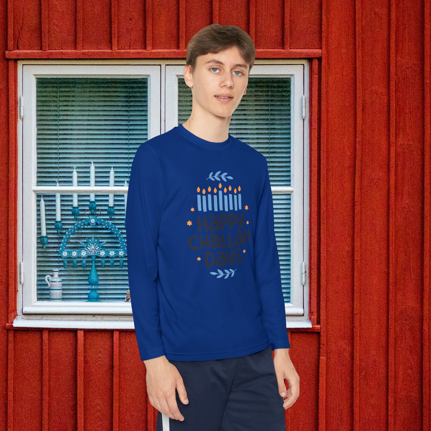 Happy Challah Days Youth Long Sleeve Tee