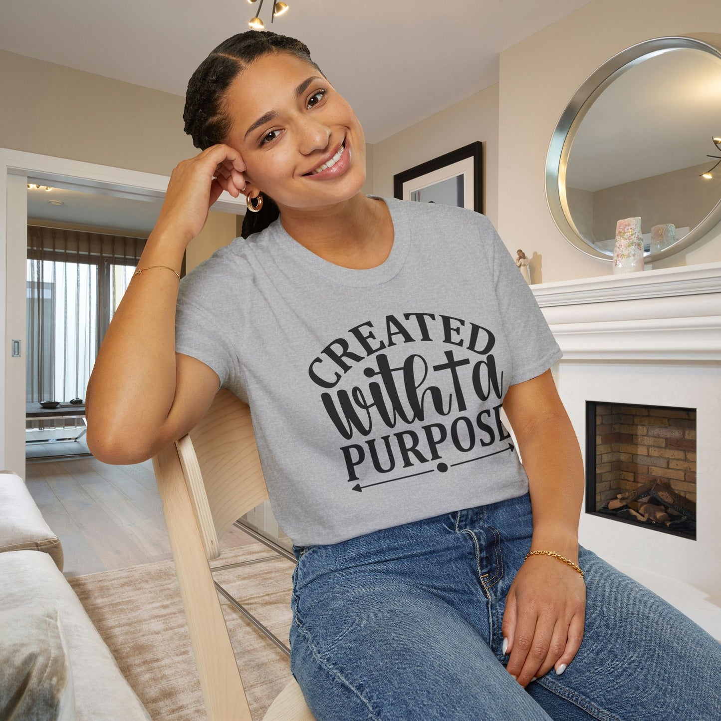 Created With A Purpose (3) Adult T-shirt