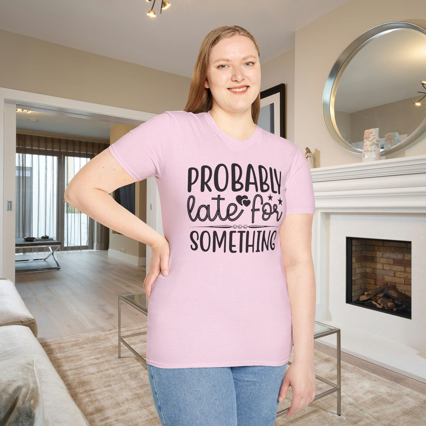 Probably Late For Something (3) Adult T-shirt