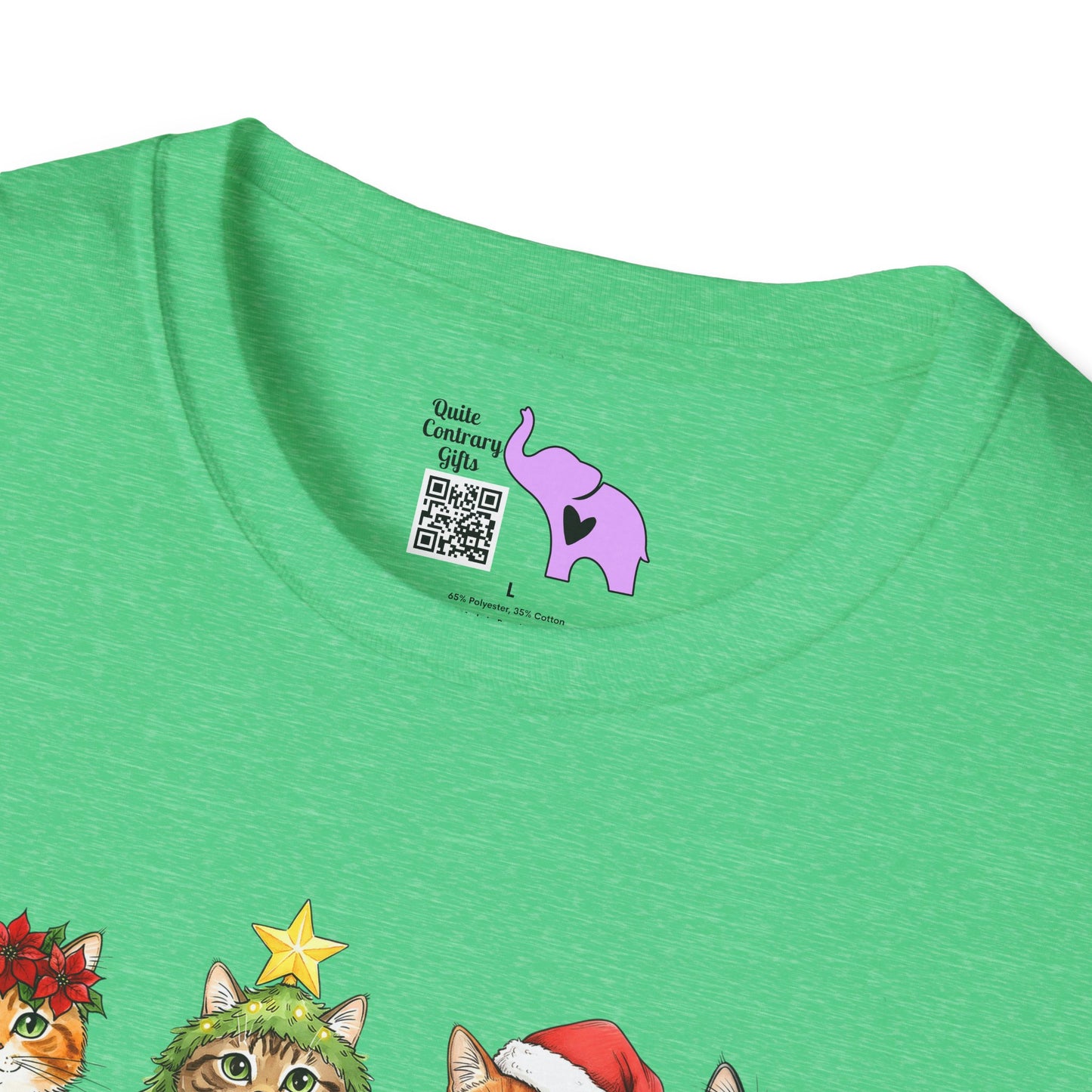 Purrfectly Festive Adult T-shirt