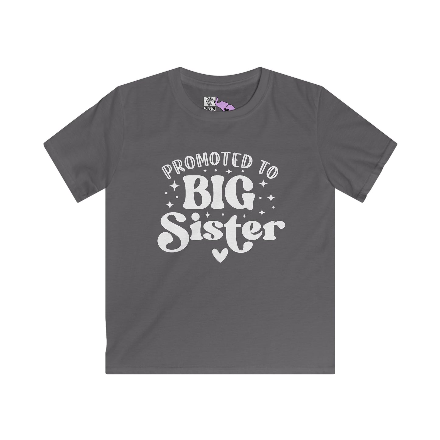 Promoted to Big Sister Youth Softstyle Tee