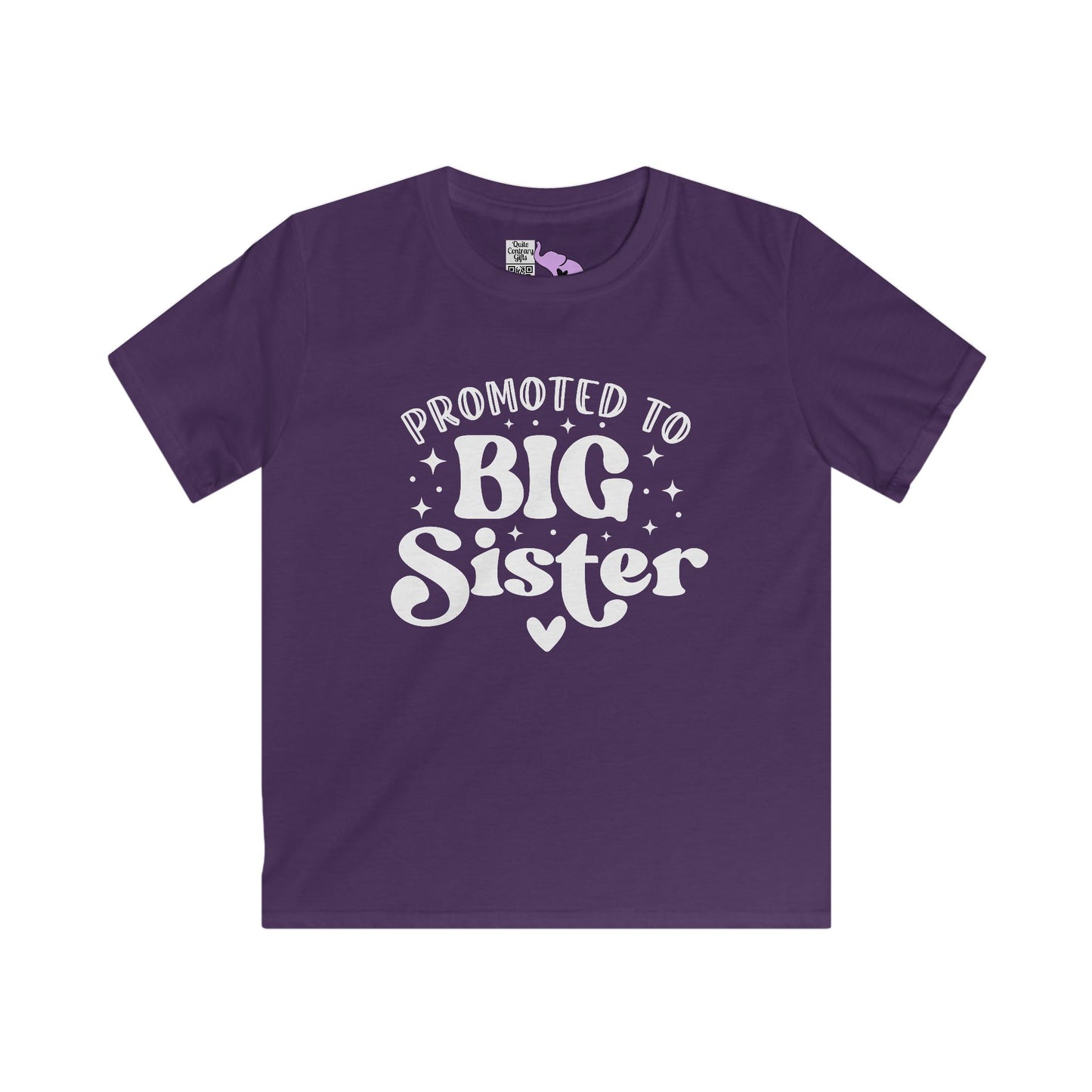 Promoted to Big Sister Youth Softstyle Tee