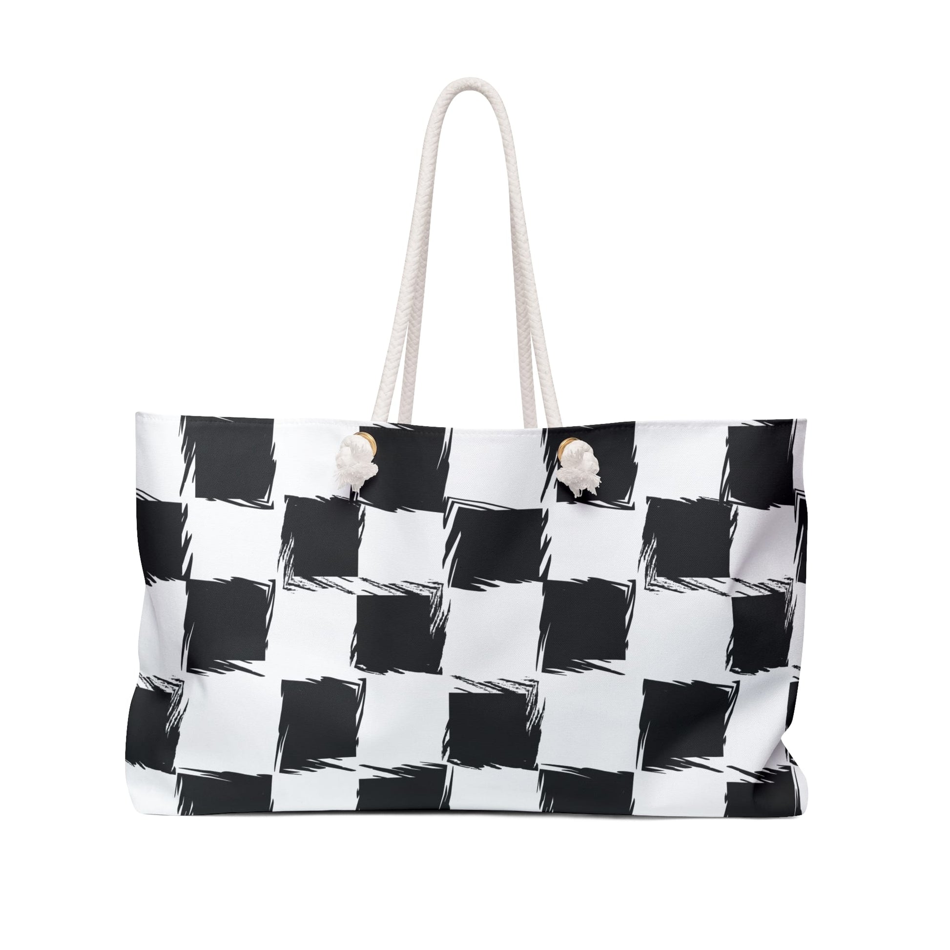 Distorted Check Weekender Bag