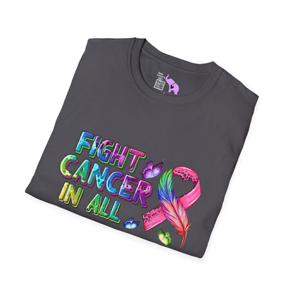 Fight Cancer in All Colors 8 Adult T-shirt