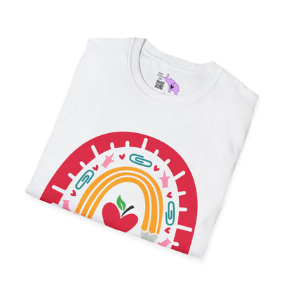 Rainbow Teacher Adult T-shirt