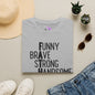 Father-Funny, Brave, Strong, Handsome, Protective, Friend Adult T-shirt