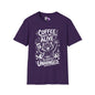 ""Coffee Makes Me Feel Alive and Slightly Unhinged (Cat) Adult T-shirt