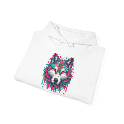 Colorful Wolf Heavy Blend™ Hooded Sweatshirt