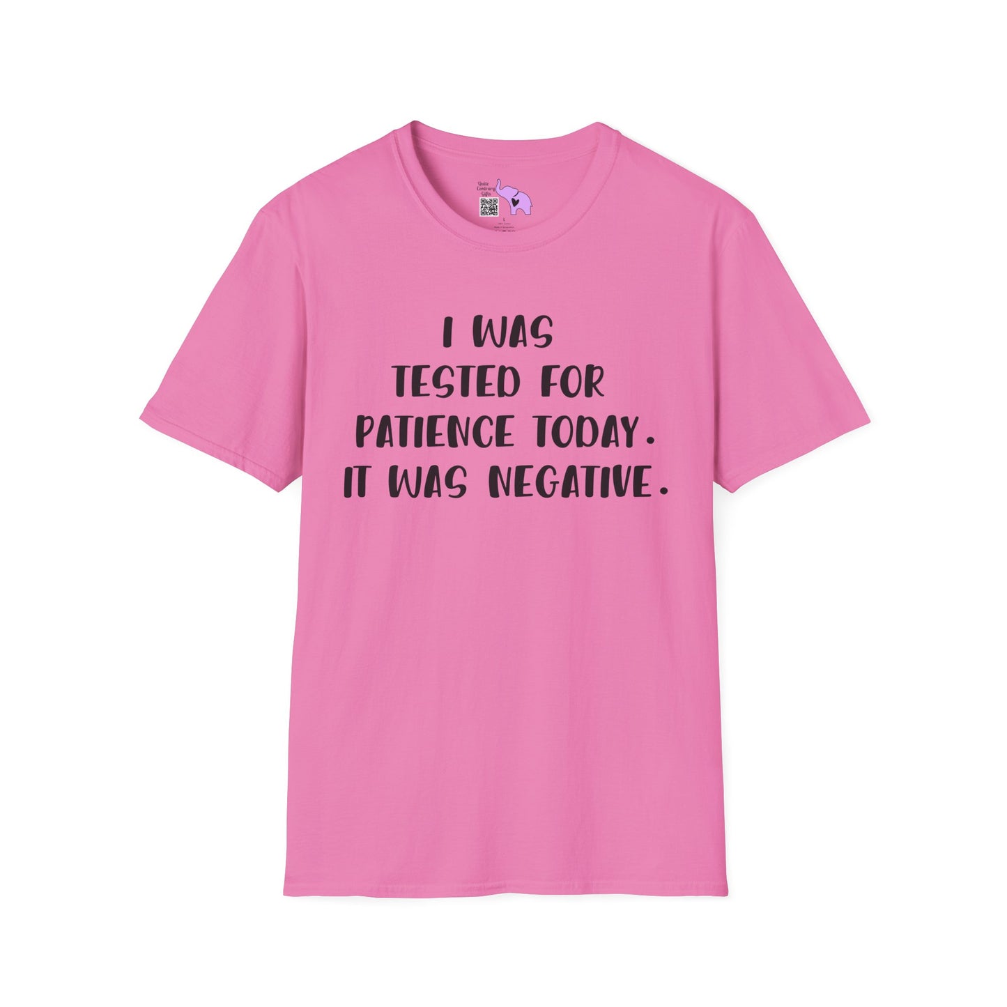 I Was Tested For Patience Today It Was Negative Adult T-shirt
