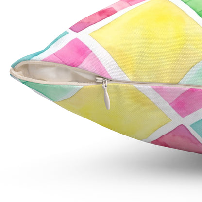 Watercolor Weave Throw Pillow