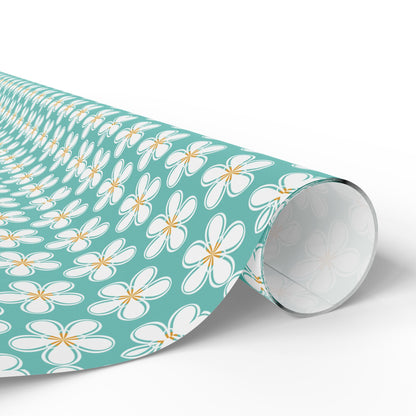 Tealberry Blooms Wrapping Paper