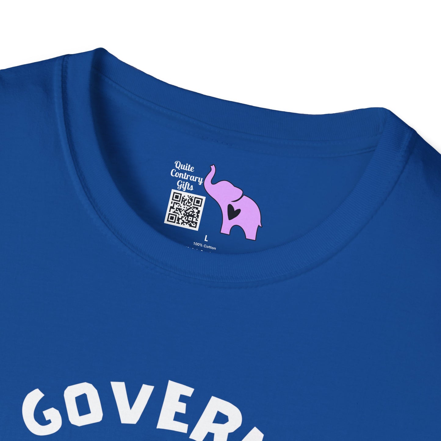 The Government is Lying To Us Skull w/Glasses Over Flag Adult T-shirt