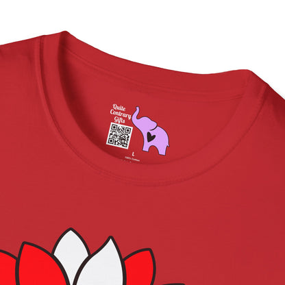 USA Red, White, and Blue Sunflower 2 Adult T-shirt