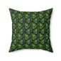 Emerald Canopy Frogs Throw Pillow