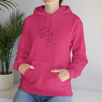 She Believed She Could But Her Body Said Nahhh Blend™ Hooded Sweatshirt