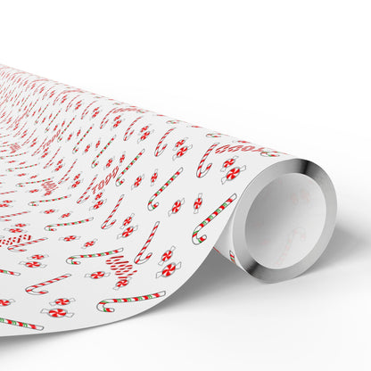 Candy Cane Christmas Custom Wrapping Paper (Todd)