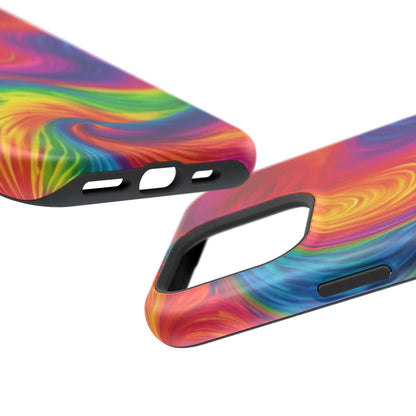 Tie Dye Color Swirl MagSafe® Compatible Tough Case for iPhone