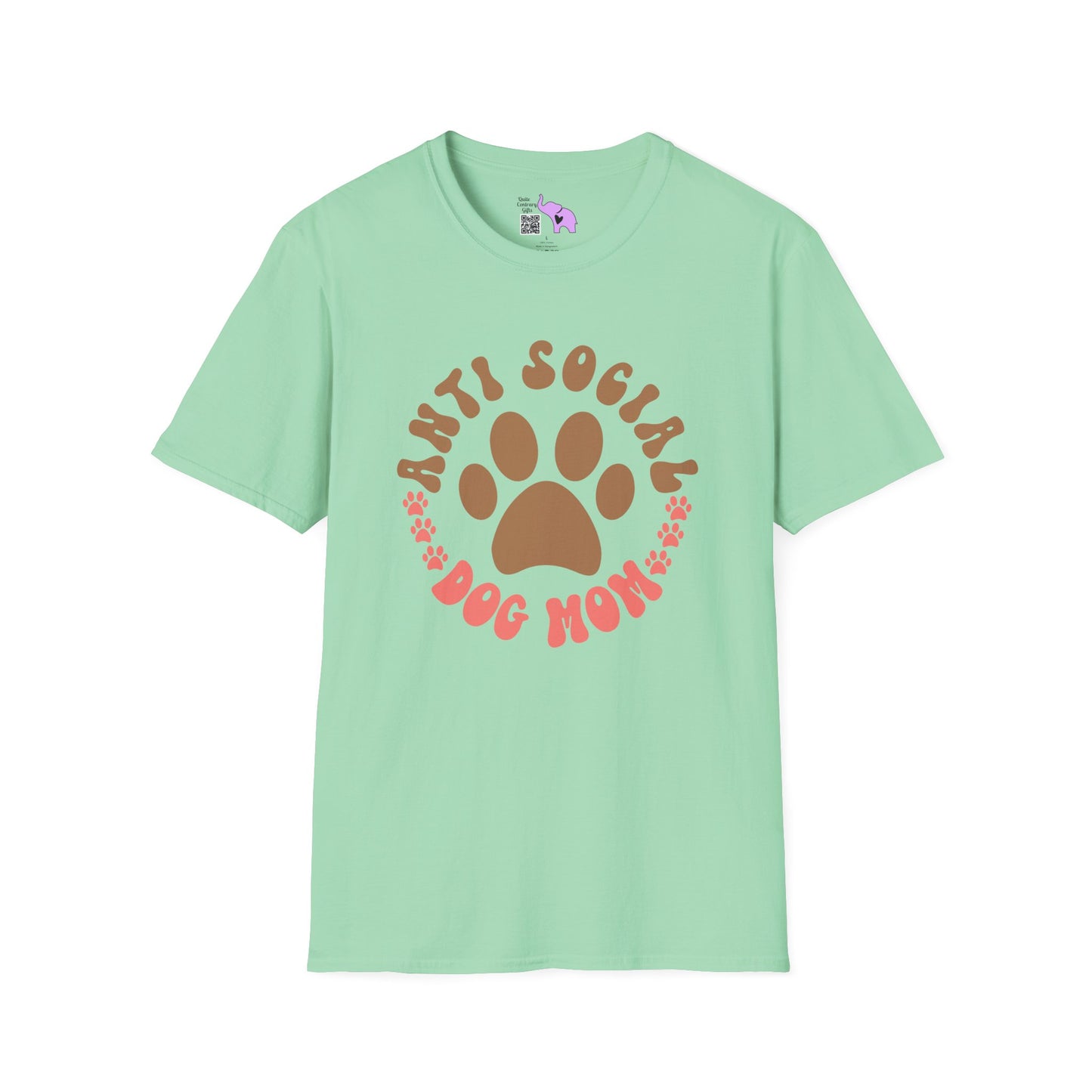 AntiSocial Dog Mom Adult T-shirt