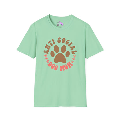AntiSocial Dog Mom Adult T-shirt