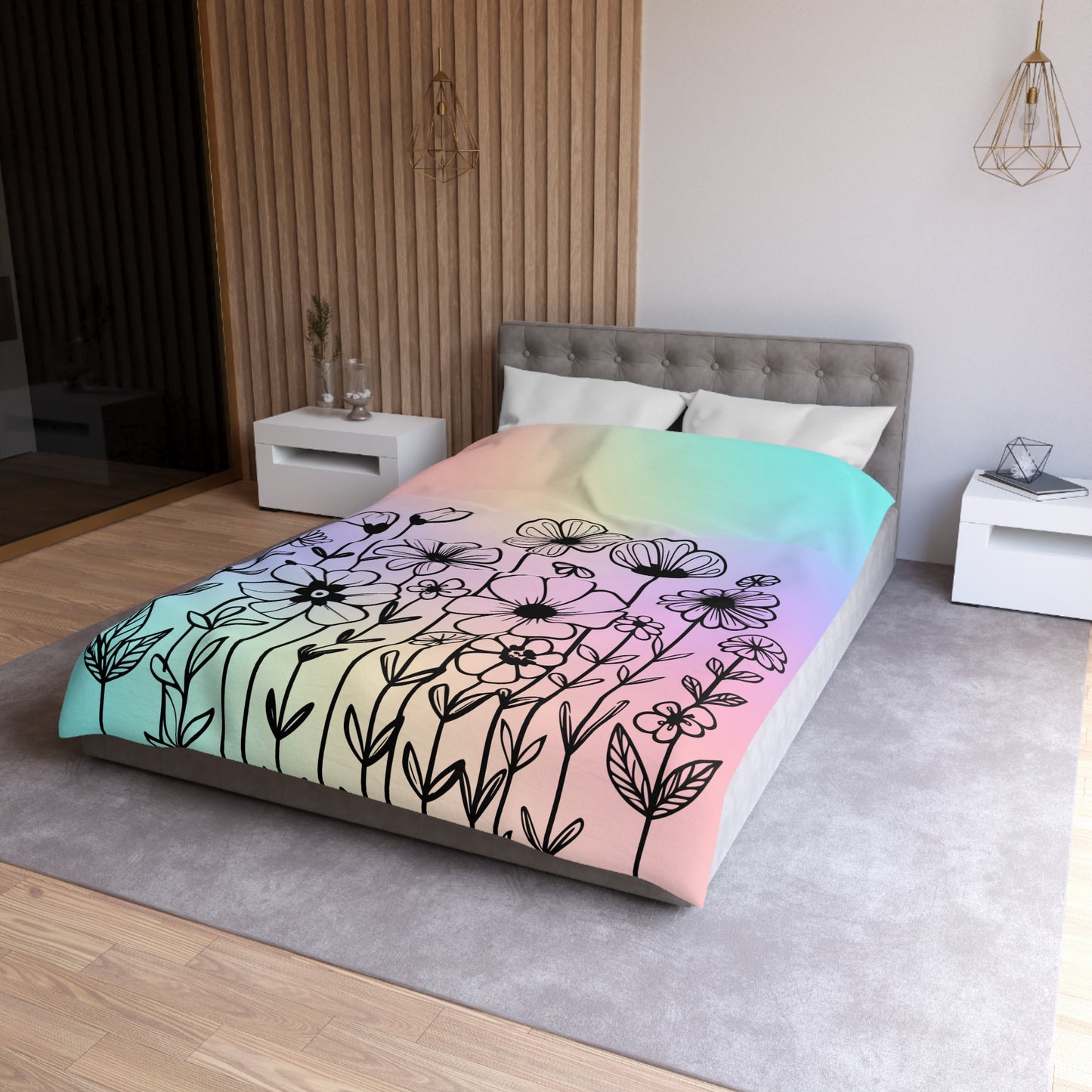 Spring Bloom Microfiber Duvet Cover
