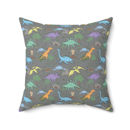 Prehistoric Playtime Throw Pillow