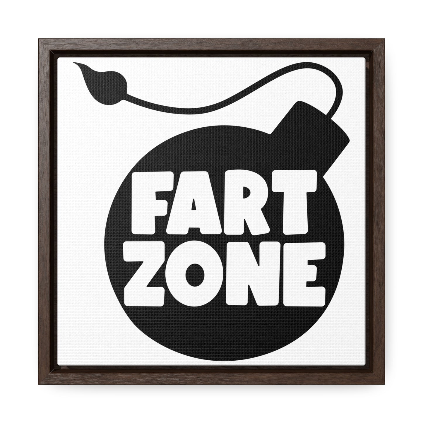 Fart Zone Canvas Wraps, Square Frame