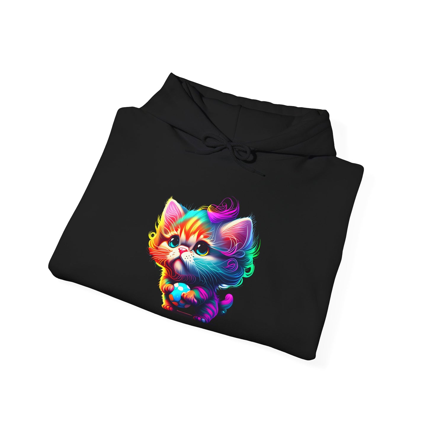 Cute Colorful Kitten Heavy Blend™ Hooded Sweatshirt