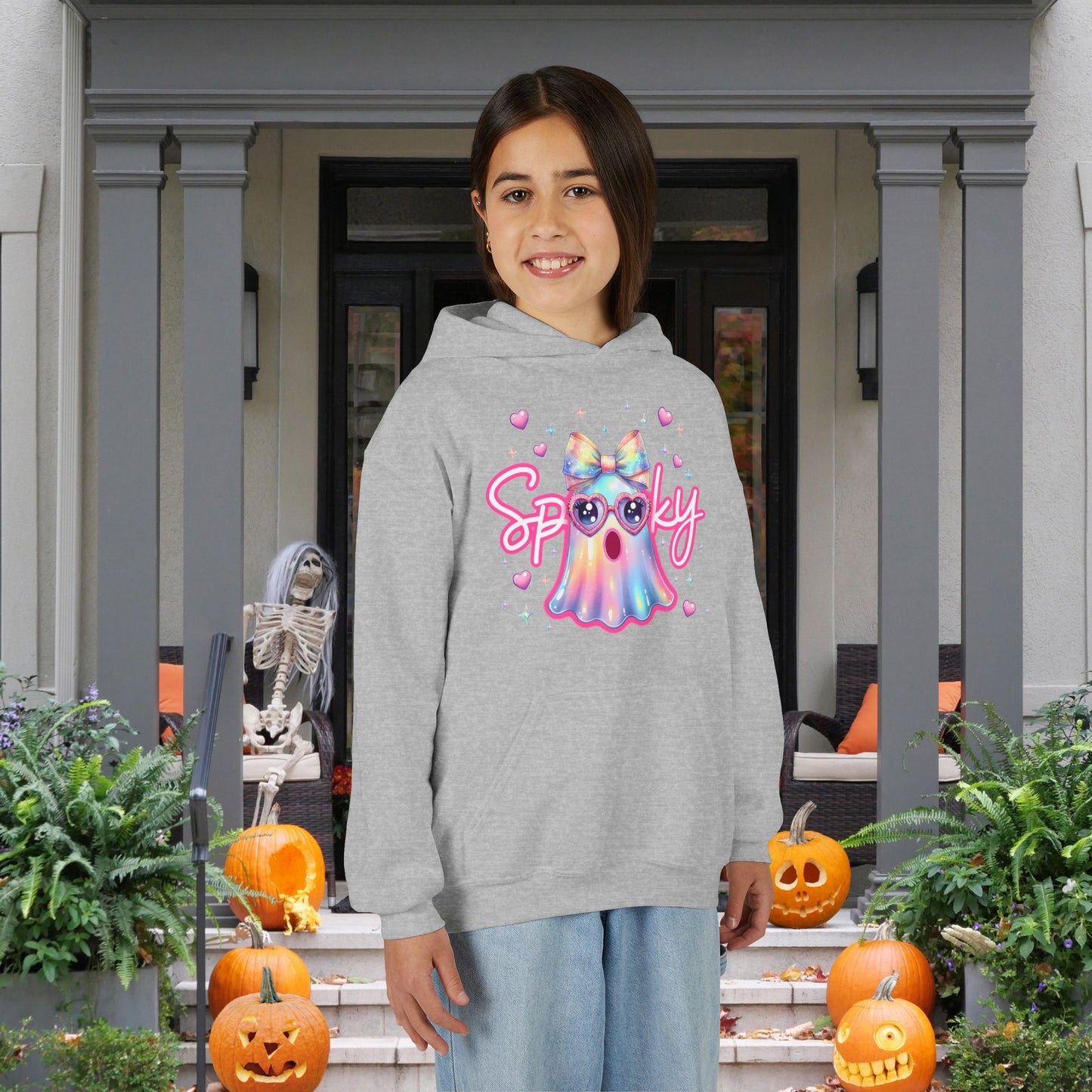 Spooky Pastel Ghost Youth Heavy Blend Hoodie