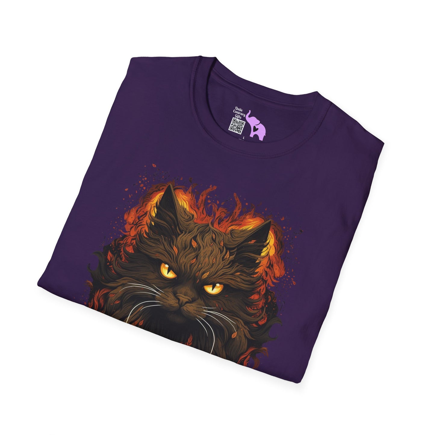 Creepy Black Cat 8 Adult T-shirt