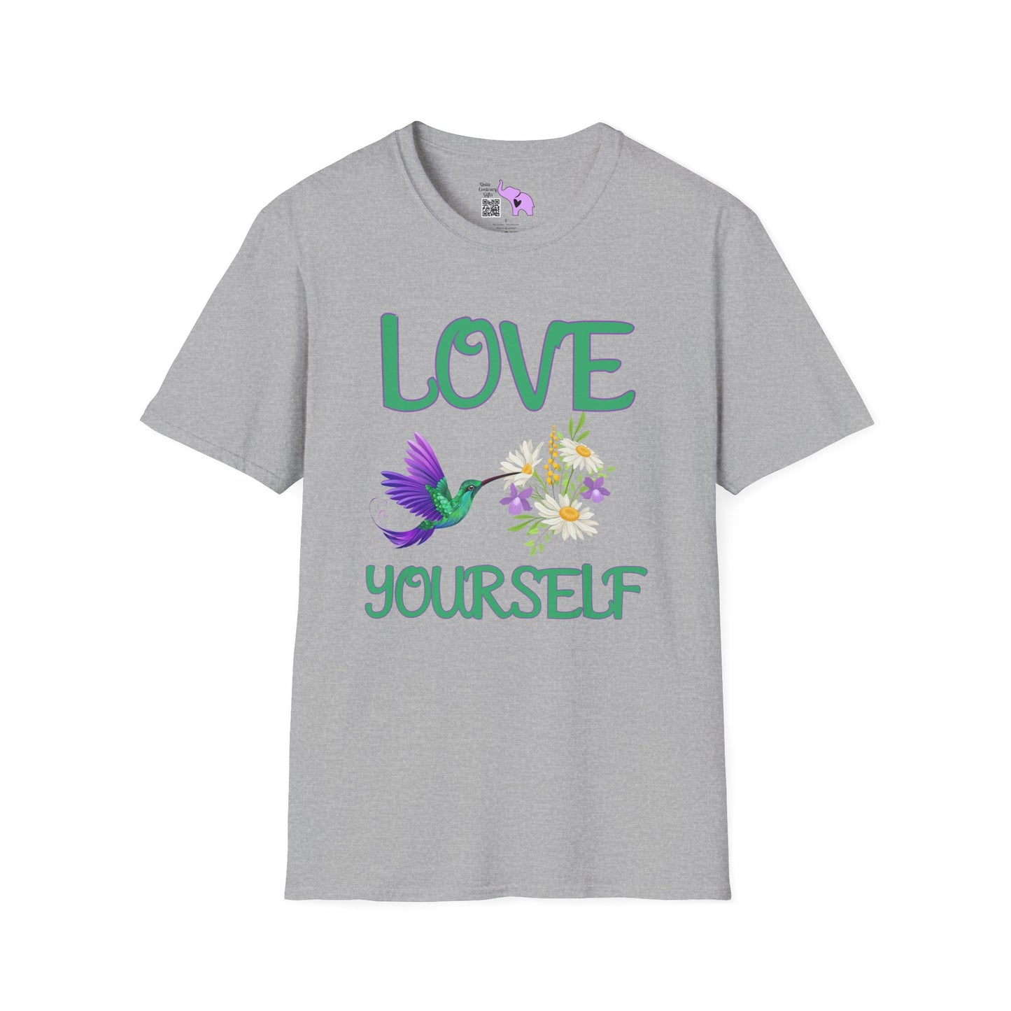 Love Yourself w/Hummingbird Adult T-shirt