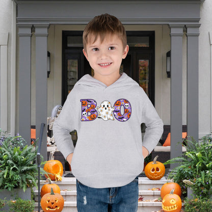 Cute Floral Boo w/Ghost Toddler Hoodie