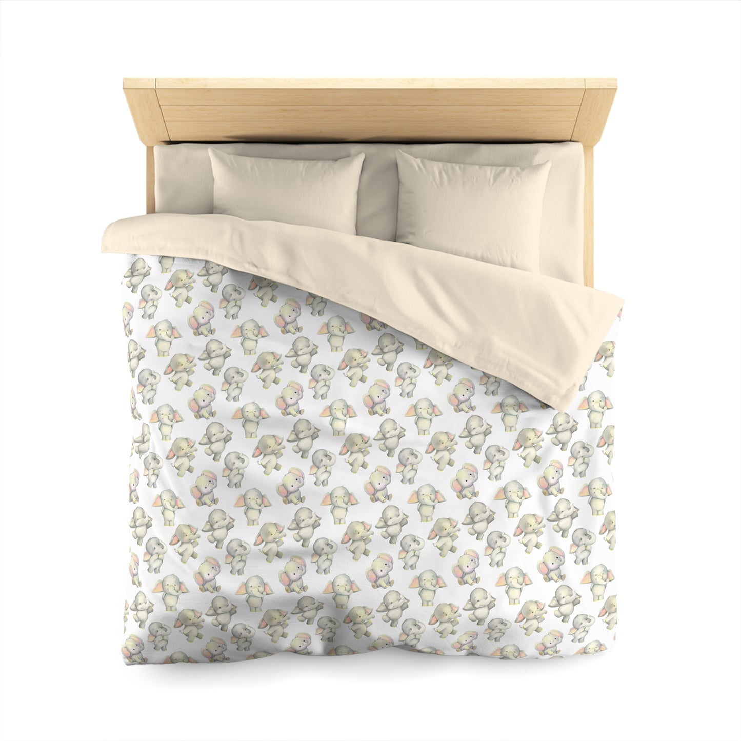 Dancing Elephants Microfiber Duvet Cover