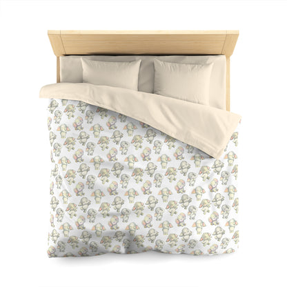 Dancing Elephants Microfiber Duvet Cover