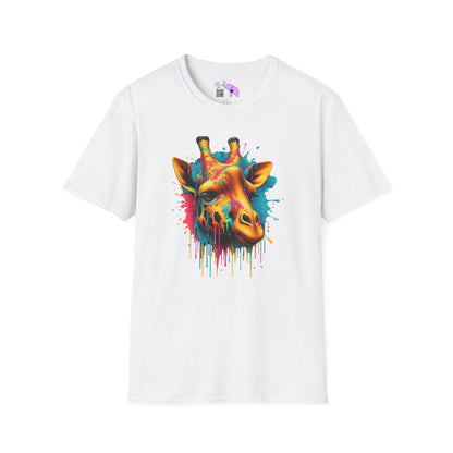 Colorful Giraffe Adult T-shirt