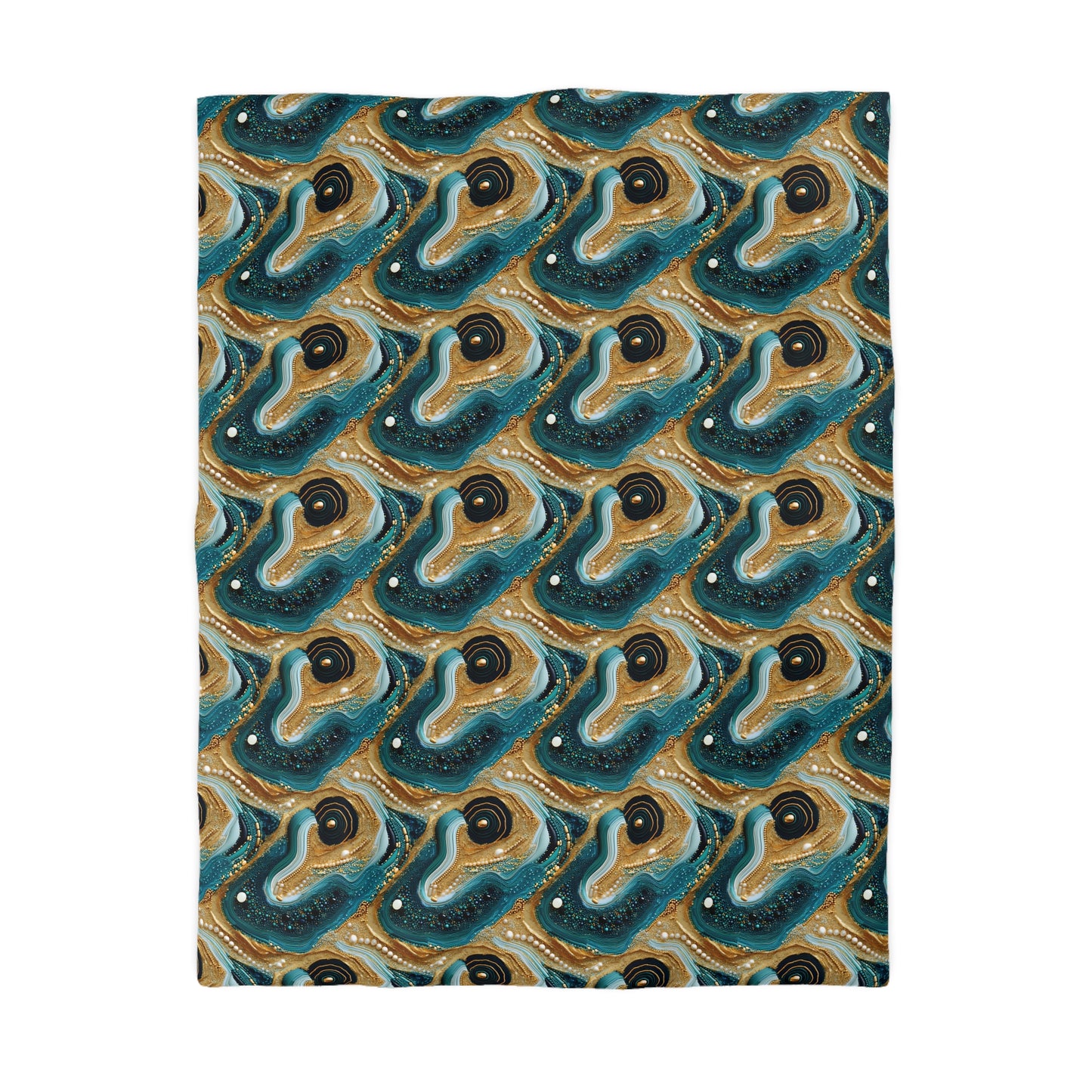 Gilded Ocean Veins Duvet Bedding Set
