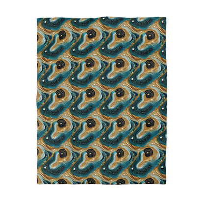 Gilded Ocean Veins Duvet Bedding Set