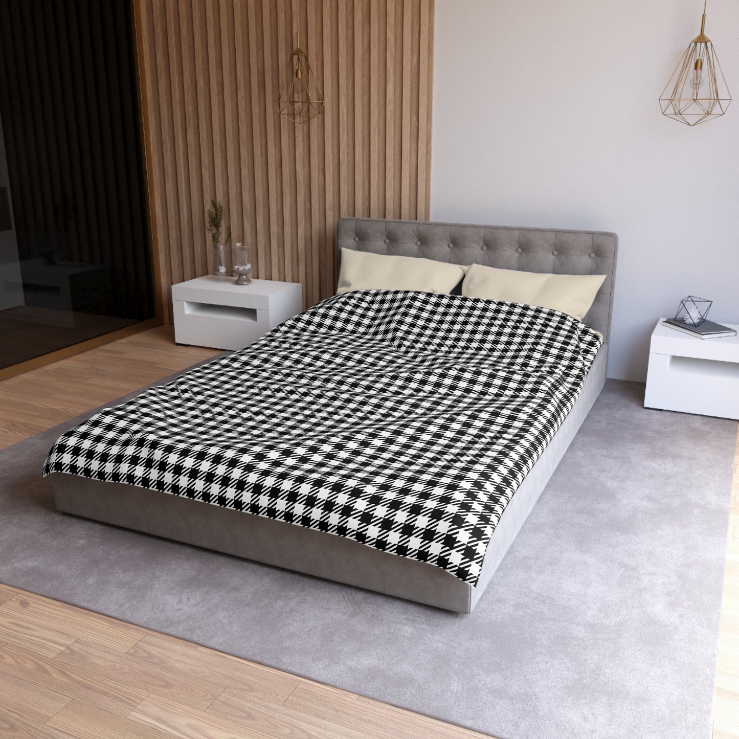 Black & White Balance Microfiber Duvet Cover