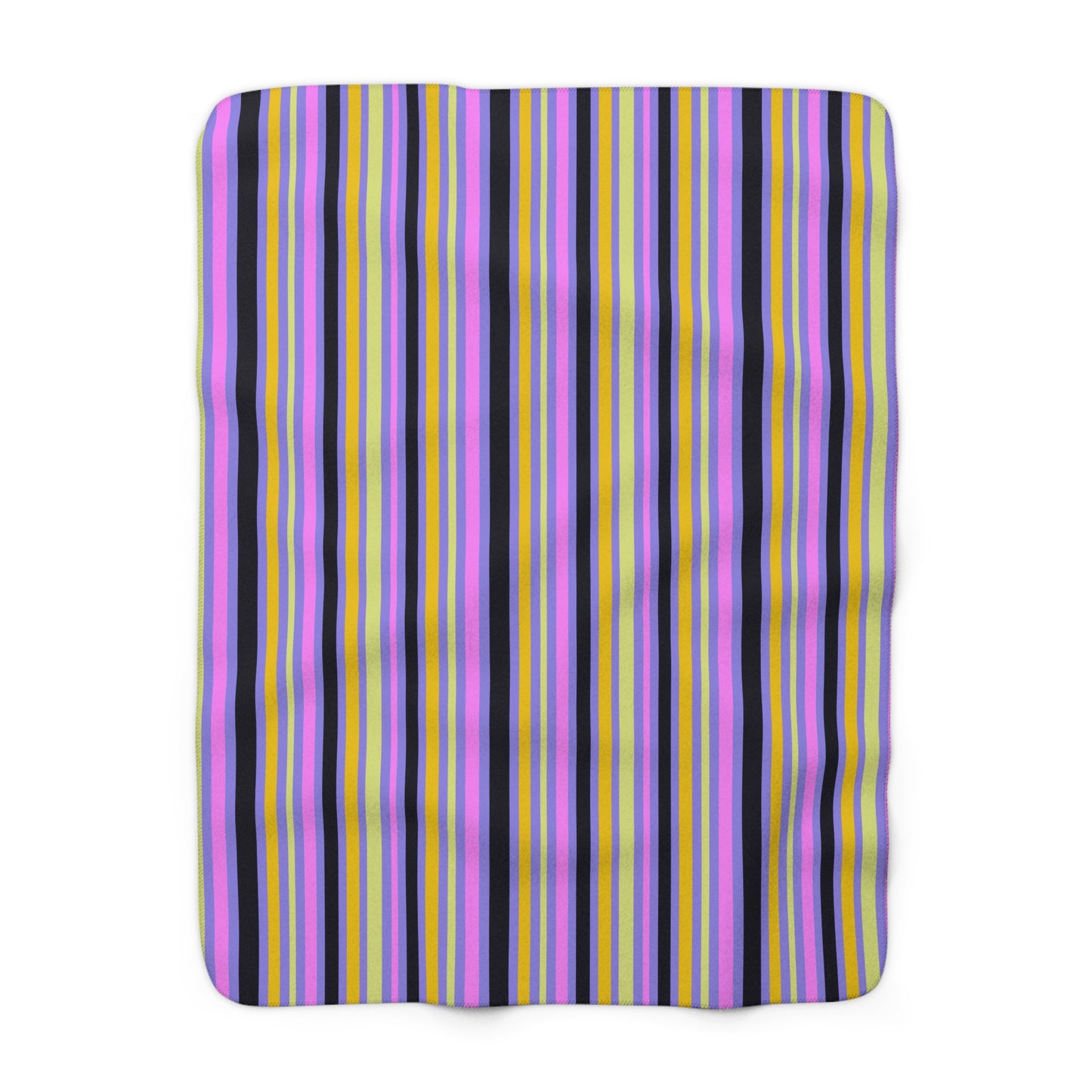 Midnight Pop Stripes Fleece Blanket