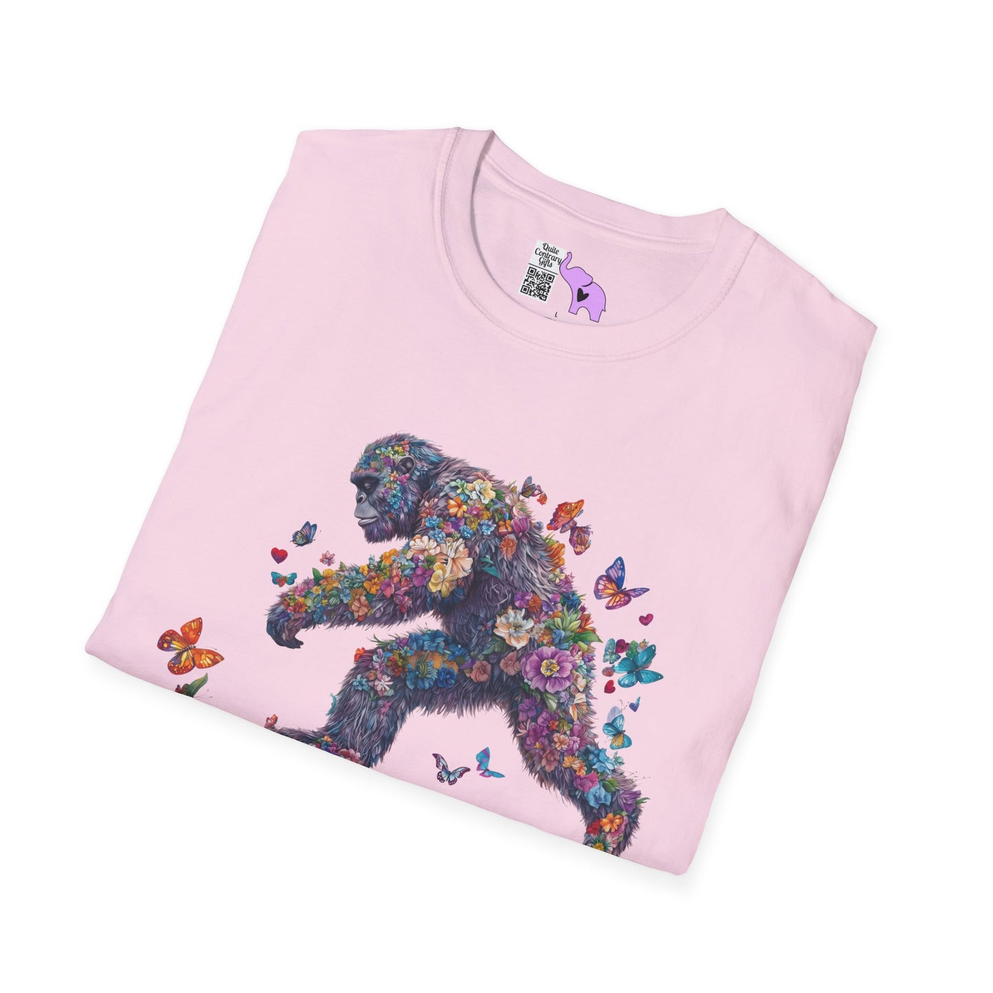 Flowers & Butterflies Bigfoot Adult T-shirt