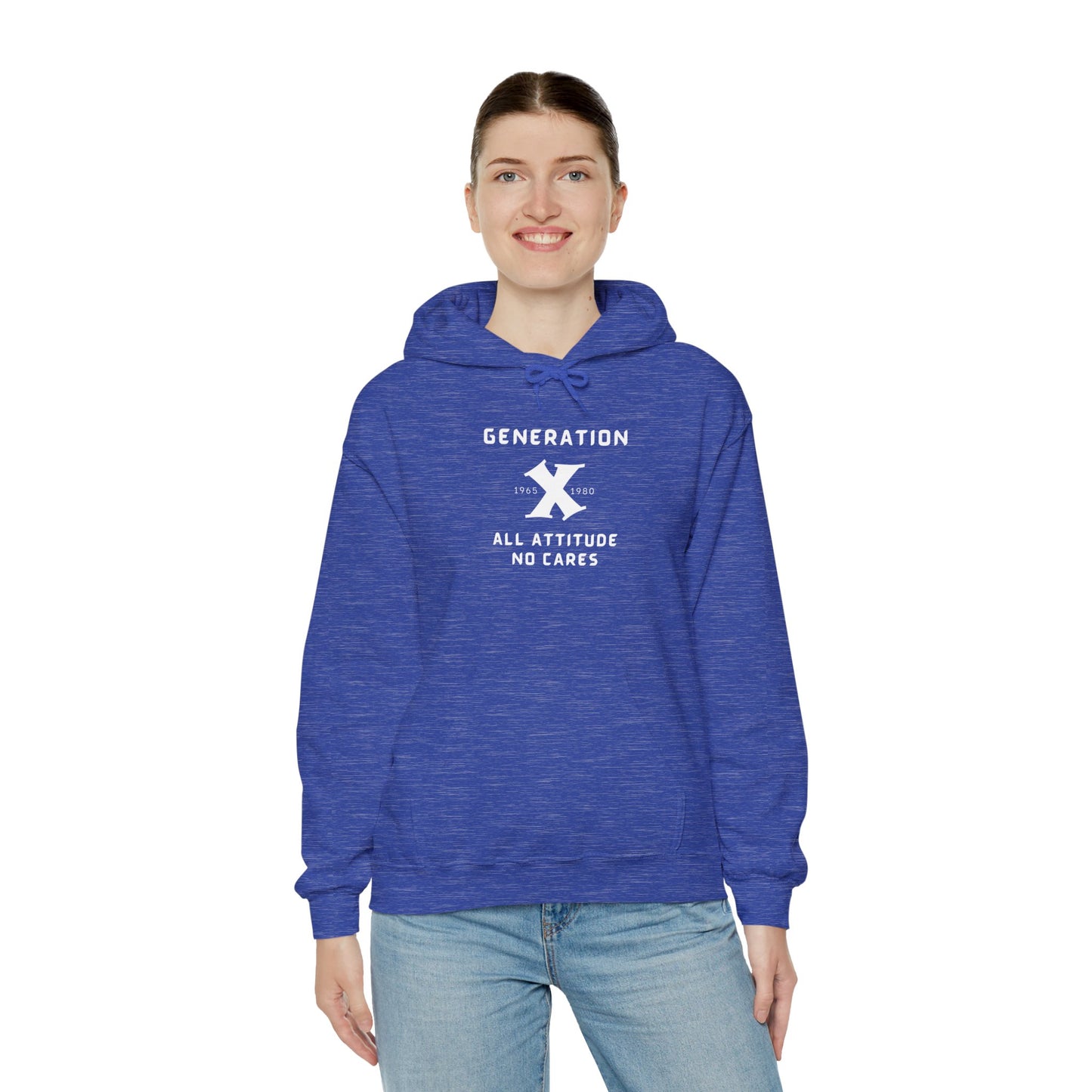 Gen X All Attitude No Cares Heavy Blend™ Hooded Sweatshirt